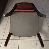 Paire de fauteuils Empire, Consulat, noyer et velours, XIXème s.