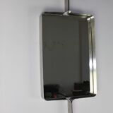 Rectangular brushed steel mirror by Xavier Feal, 1970