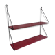 Steel wall rack with 2 shelves by Tjerk Reijenga perforated for Pilastro