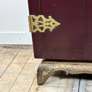 1950's lacquered wood and brass sideboard