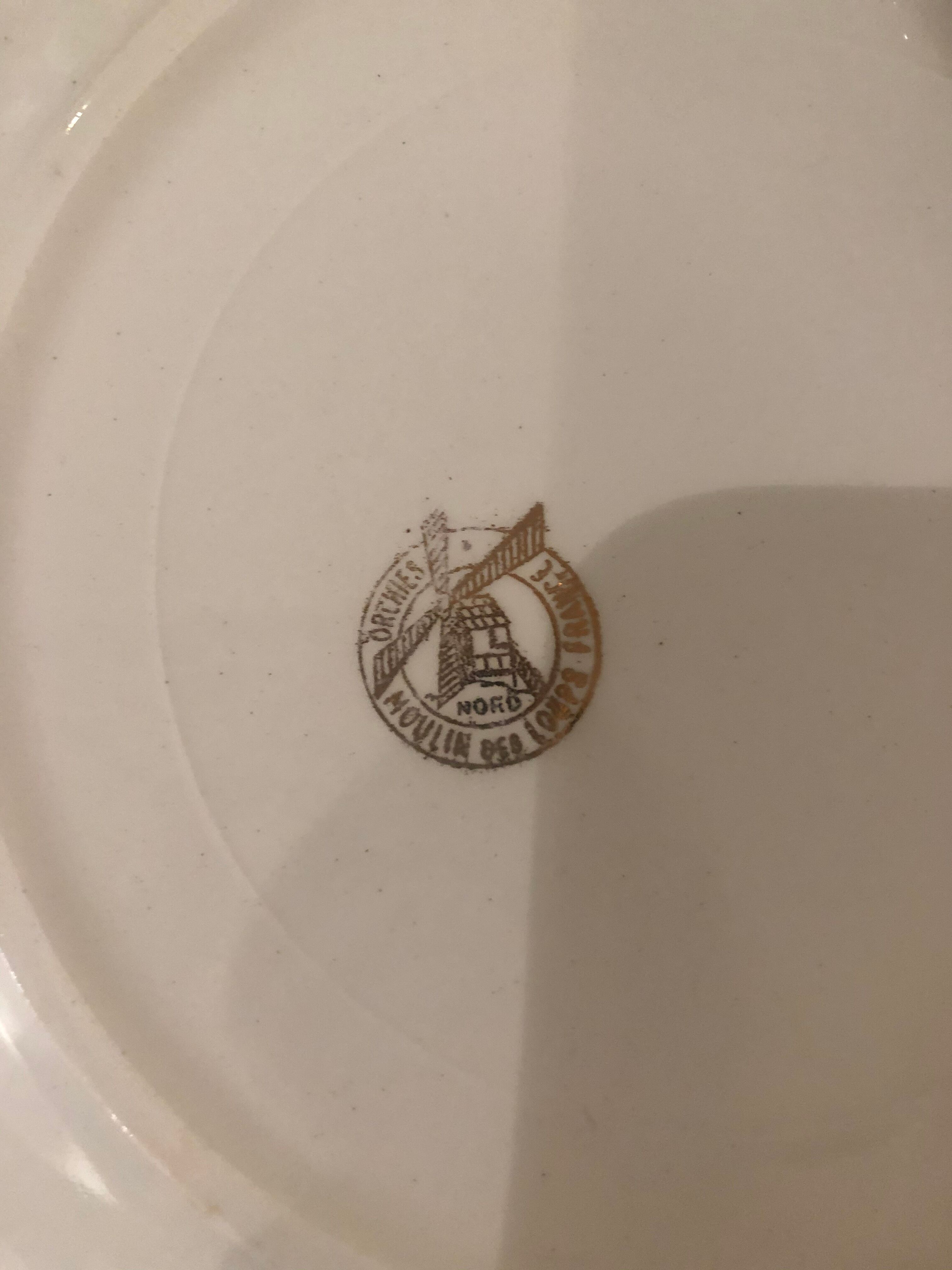 lot of 5 hollow plates Mill of wolves golden floral decoration