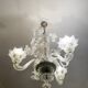 Lustre authentique en verre de Murano – 3 branches – Transparent