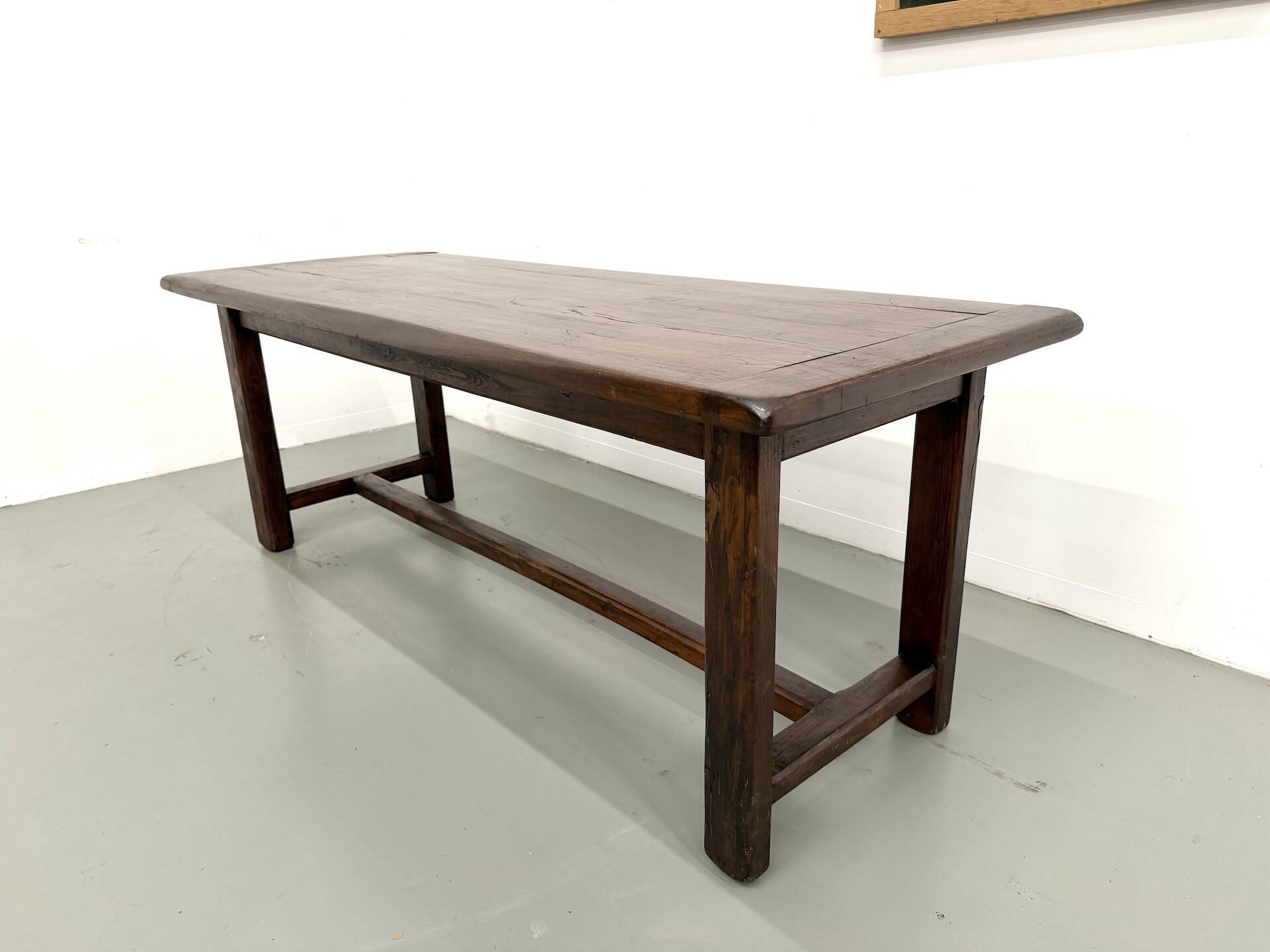 Farm table circa 1900 in solid oak and pine.