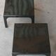 Pair of coffee tables in fibreglass, circa 1970.
