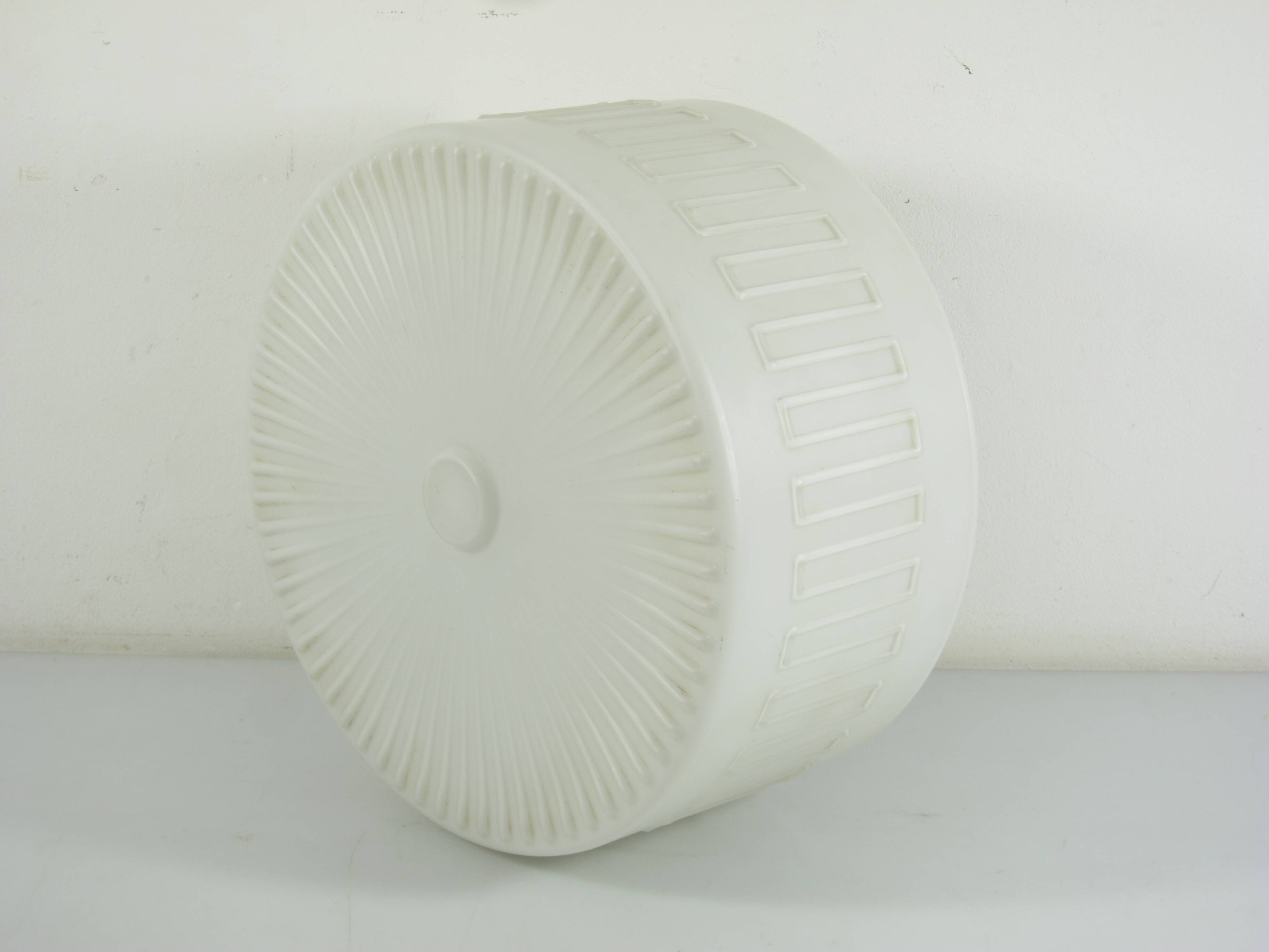 Set of Two 1930s German Art Deco Ceiling Lights, Wila Leuchten, Opal Glass