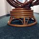 Rattan swivel armchair from the 50s