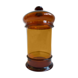 Amber glass apothecary jar