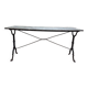 Table de bistrot en fonte de fer et plateau bois