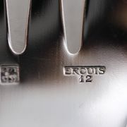 Ercuis Auteuil, 12 silver-plated oyster forks, in perfect condition.