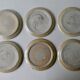 Set of 6 dessert plates or starter, made of sandstone, signed