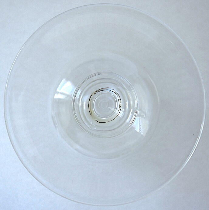 Suite of six large crystal wine tasting glasses