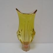 Vintage metallurgical glass vase designed by Josef Hospodka for Chribska, 1960s