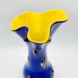 Cobalt blue Murano glass vase by Darius Zarrin