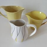 Trio de pichets Salins Clair de Lune Panama Nous Deux vintage