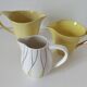 Set of three Salins Clair de Lune Panama vintage jugs.