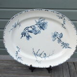 Dish in Terre de Fer decoration Spring, birds - 38x47 cms