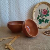 Set of two bowls sandstone pots Digoin France