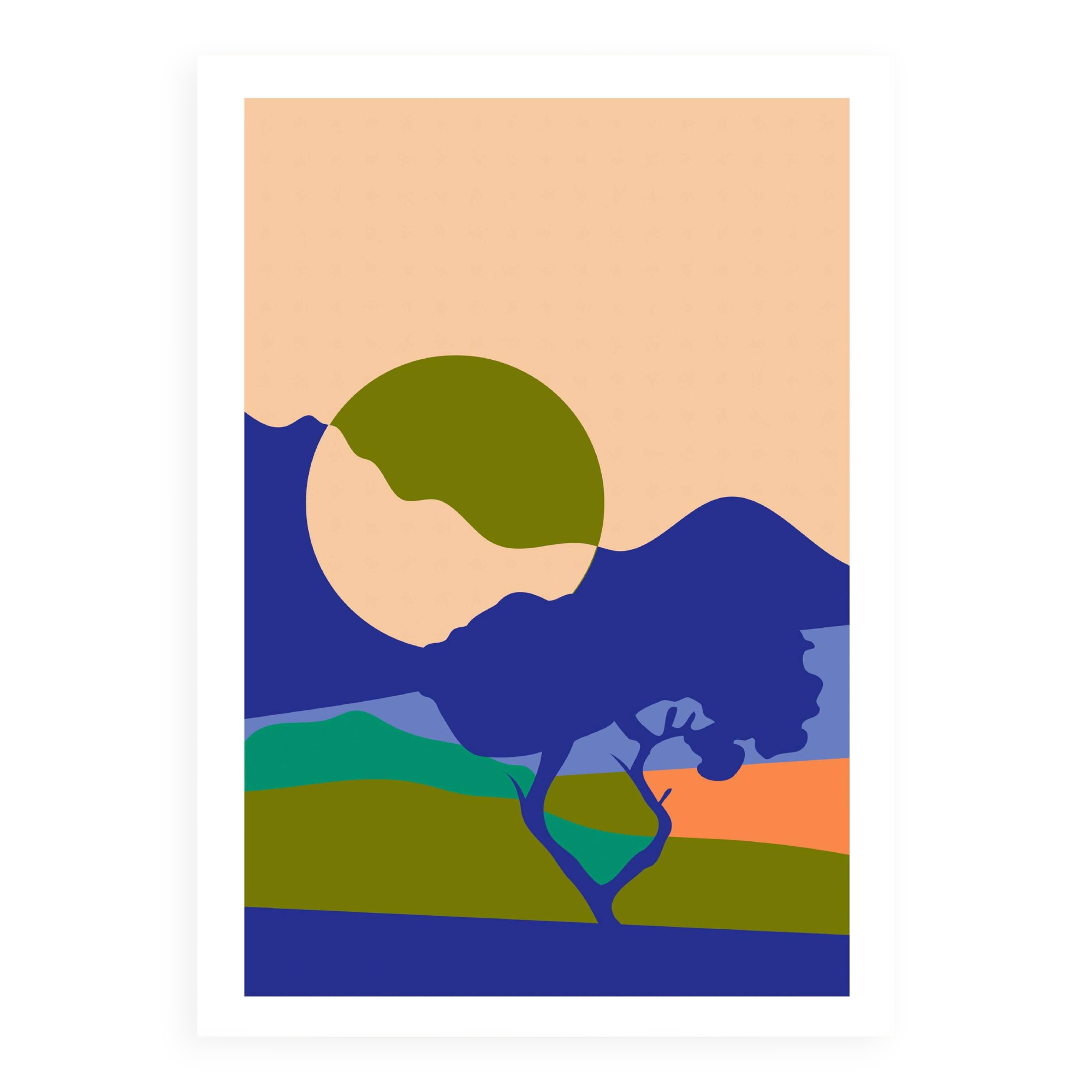 Geometric Landscape - Illustration A3