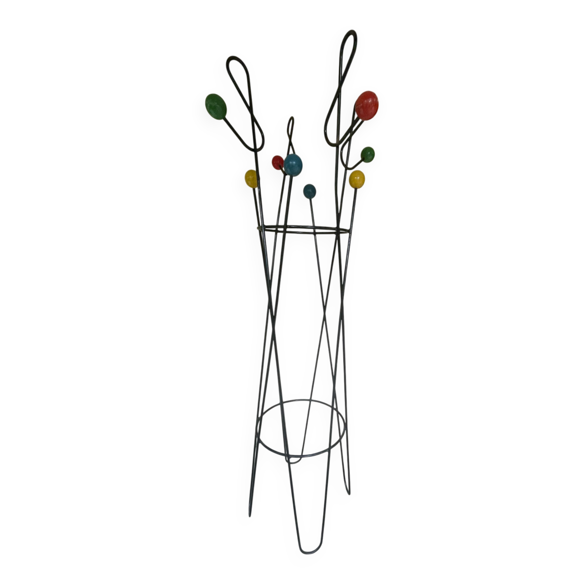 Coat rack attributed to Roger Ferraud (1890-1964) model "treble clef"
