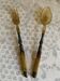 Horn and metal salad servers from the 1920s