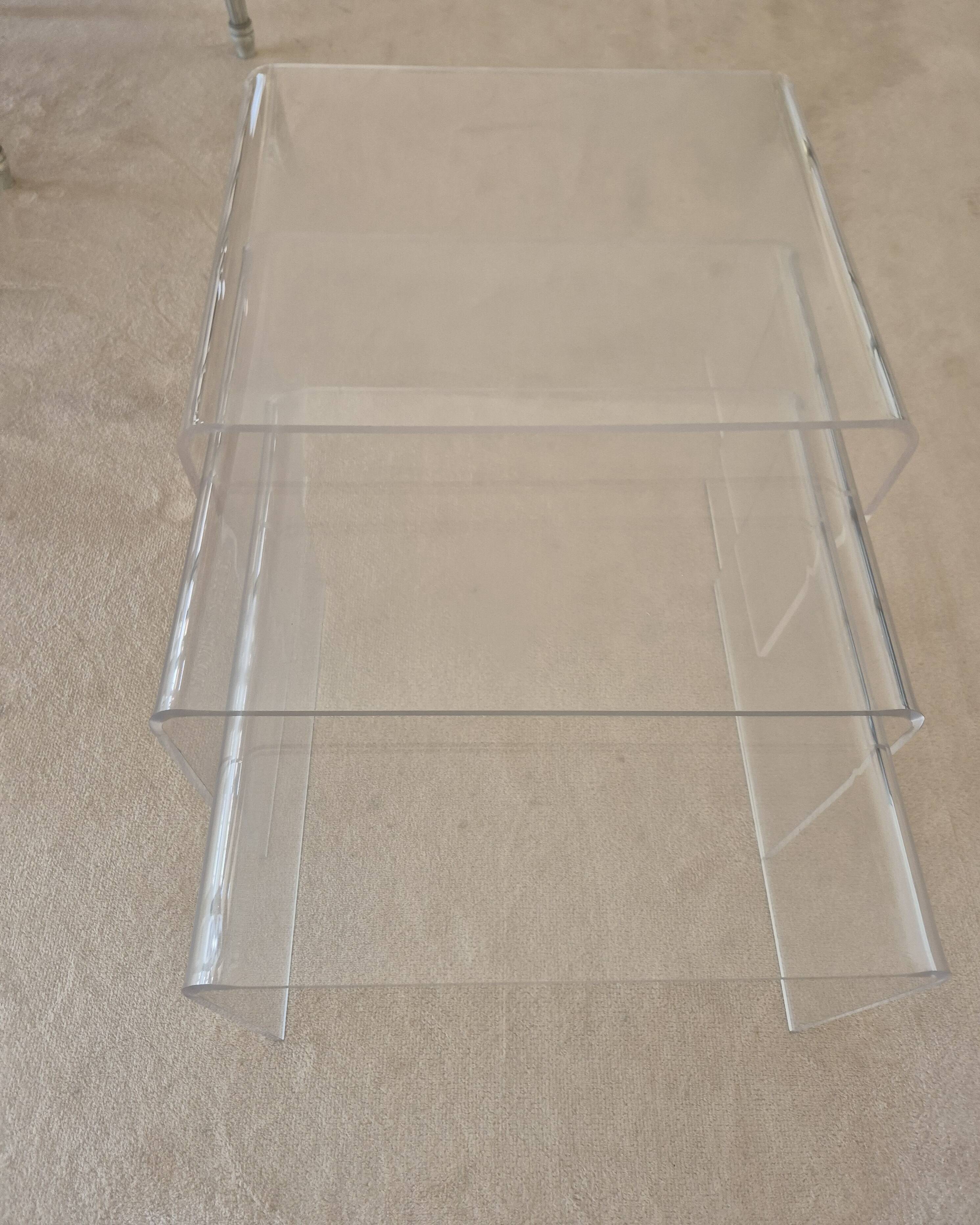 Roche Bobois trio of nesting tables in Altuglass