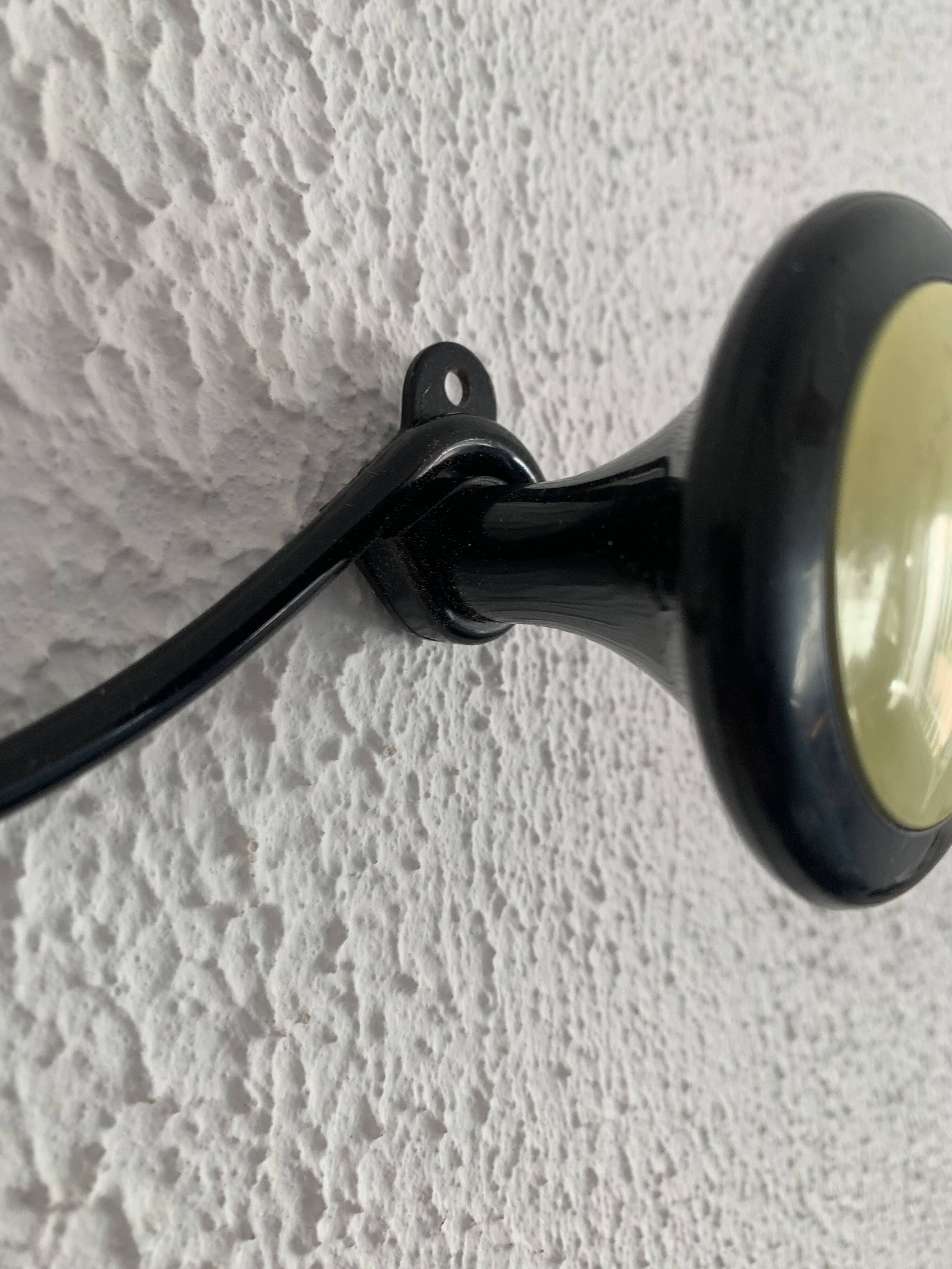 Vintage 1960s coat rack yellow banana mural 4 hooks - 65 x 7 cm