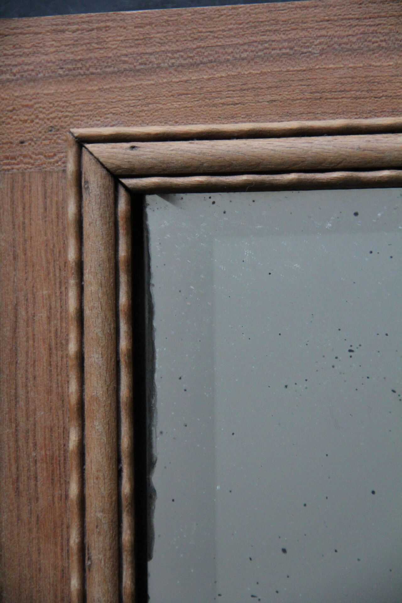 Toilet or pharmacy cabinet with old mirror