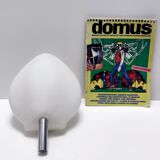 Postmodern opaline glass sconce no. 2299 by fontana arte, italy