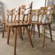 Set de 6 chaises tout bois 1960