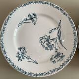 Set of 10 Lunéville ironstone soup plates, Oeillet model