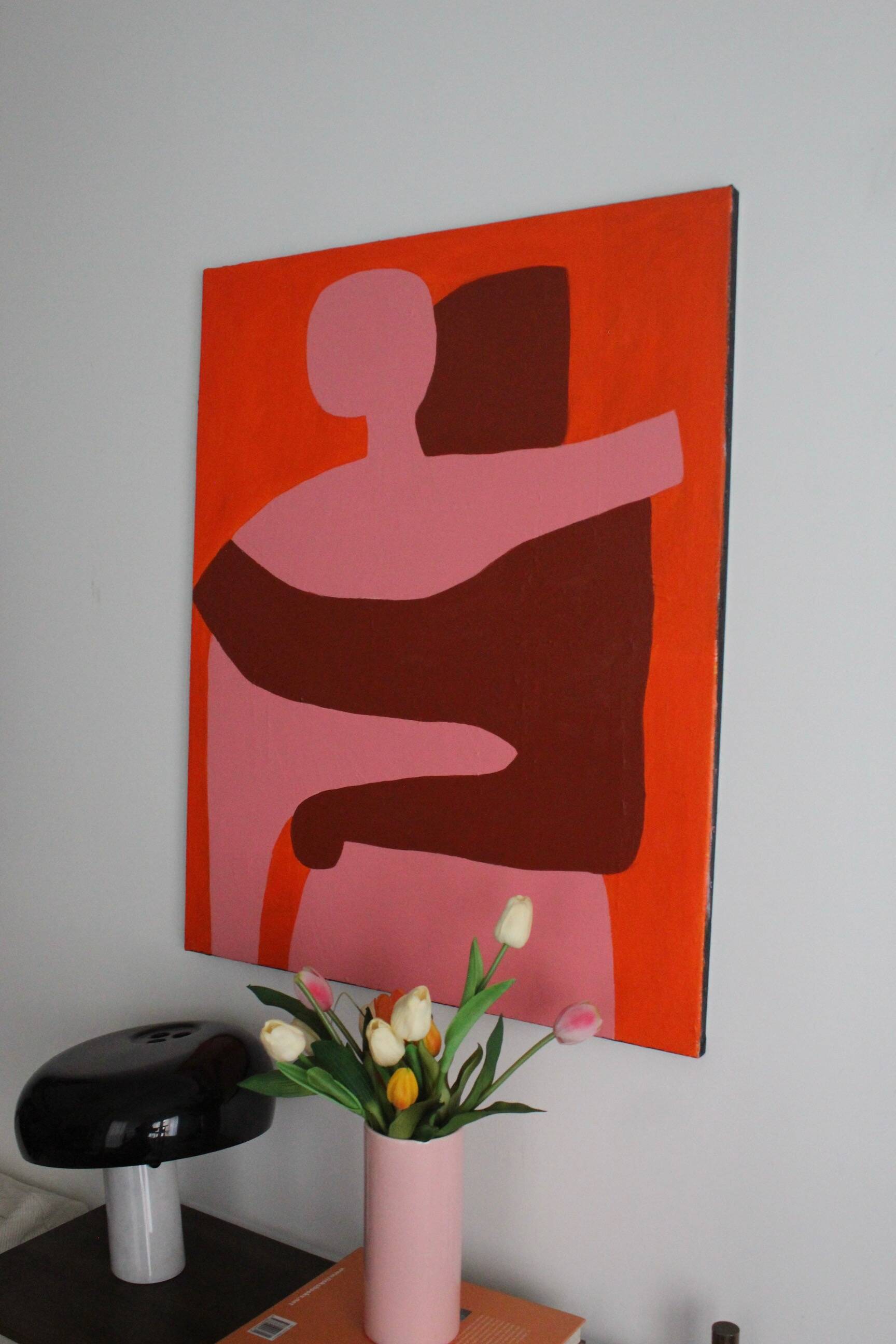 Painting on canvas "can i hold you" signed Bodasca