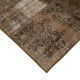Handwoven oriental vintage 170 cm x 241 cm brown patchwork carpet