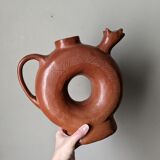 Handmade terracotta vase pottery Mexico