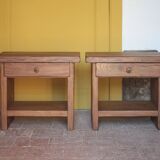 Pair of solid wood nightstands Aranjou, bedside table, end table.