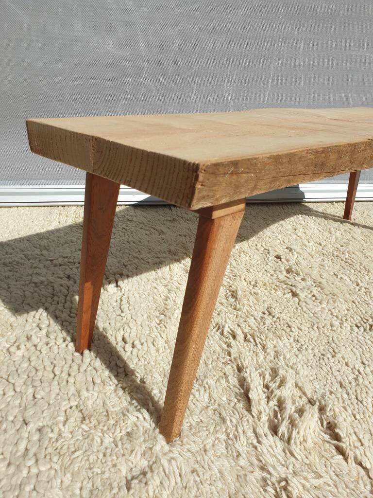 Raw design coffee table with compass legs
