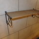 Vintage metal and rattan shelves