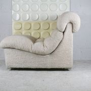 Chair "Space Age" in unbleached wool, France, circa 1970
