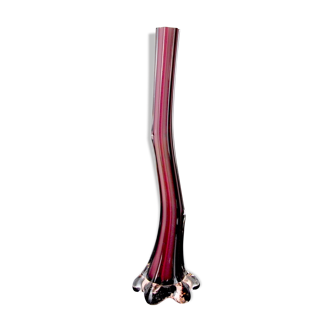 Soliflore violet en verre de Murano, Italie, 1960