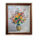 Painting "Flowers in vase" signed M. Saulo, circa 1950 frame