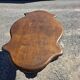 Antique round table in solid oak