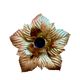 Applique ou plafonnier vintage fleurs feuilles doré