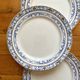5 iron clay dessert plates Colbert, Creil and Montereau