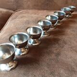 Set of 8 metal egg cups