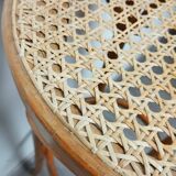 High stool with cane seat