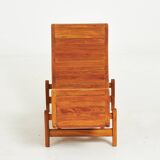 Chaise longue en teck - dans l'esprit de la chaise LC4 de Le Corbusier