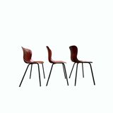Série de 3 chaises Elmar Flototto pour Pagholz 1956