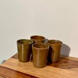 Set of 4 Digoin stoneware cups