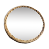 21.5 cm braided rattan round mirror