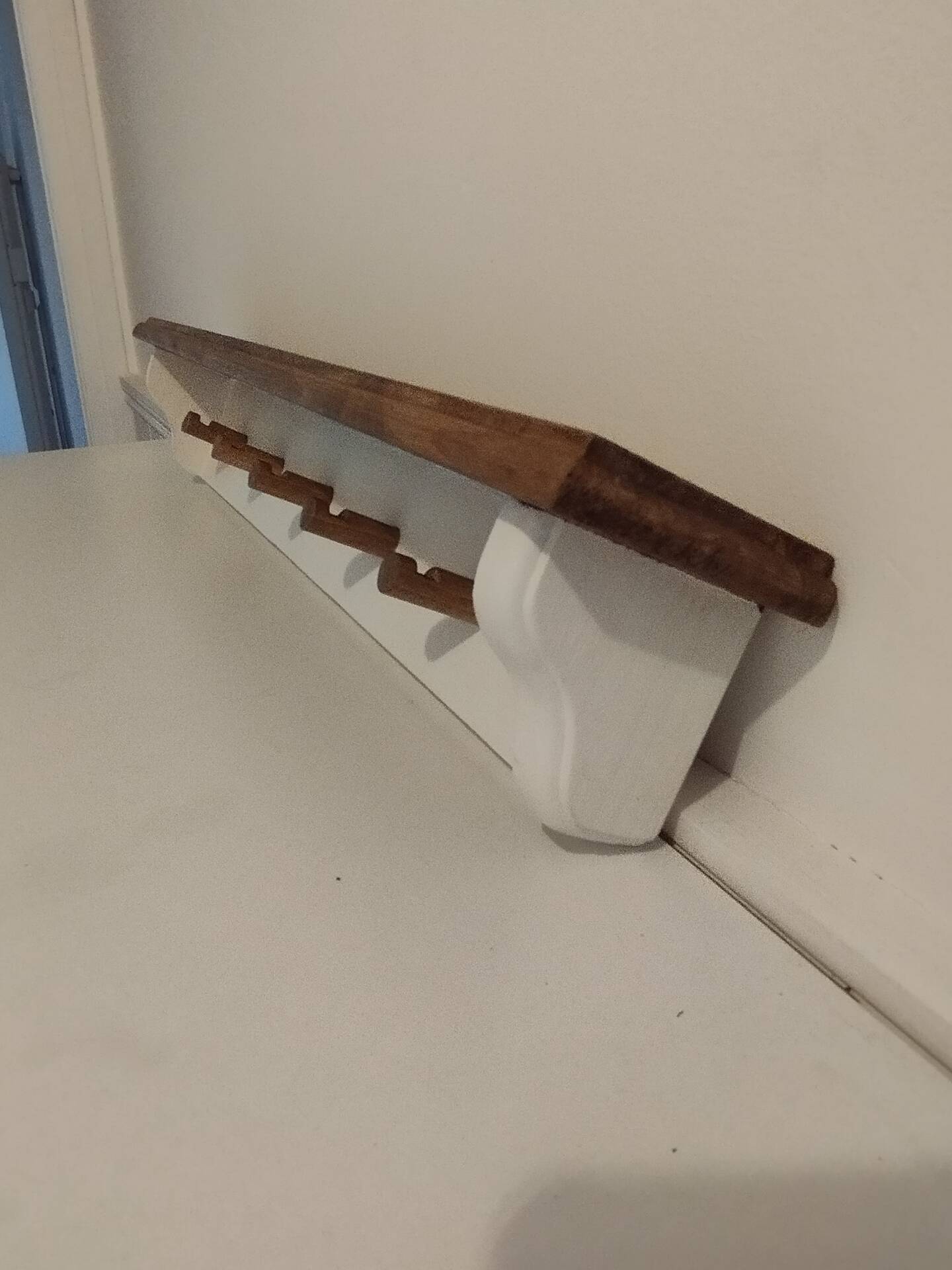 Handmade wall coat rack