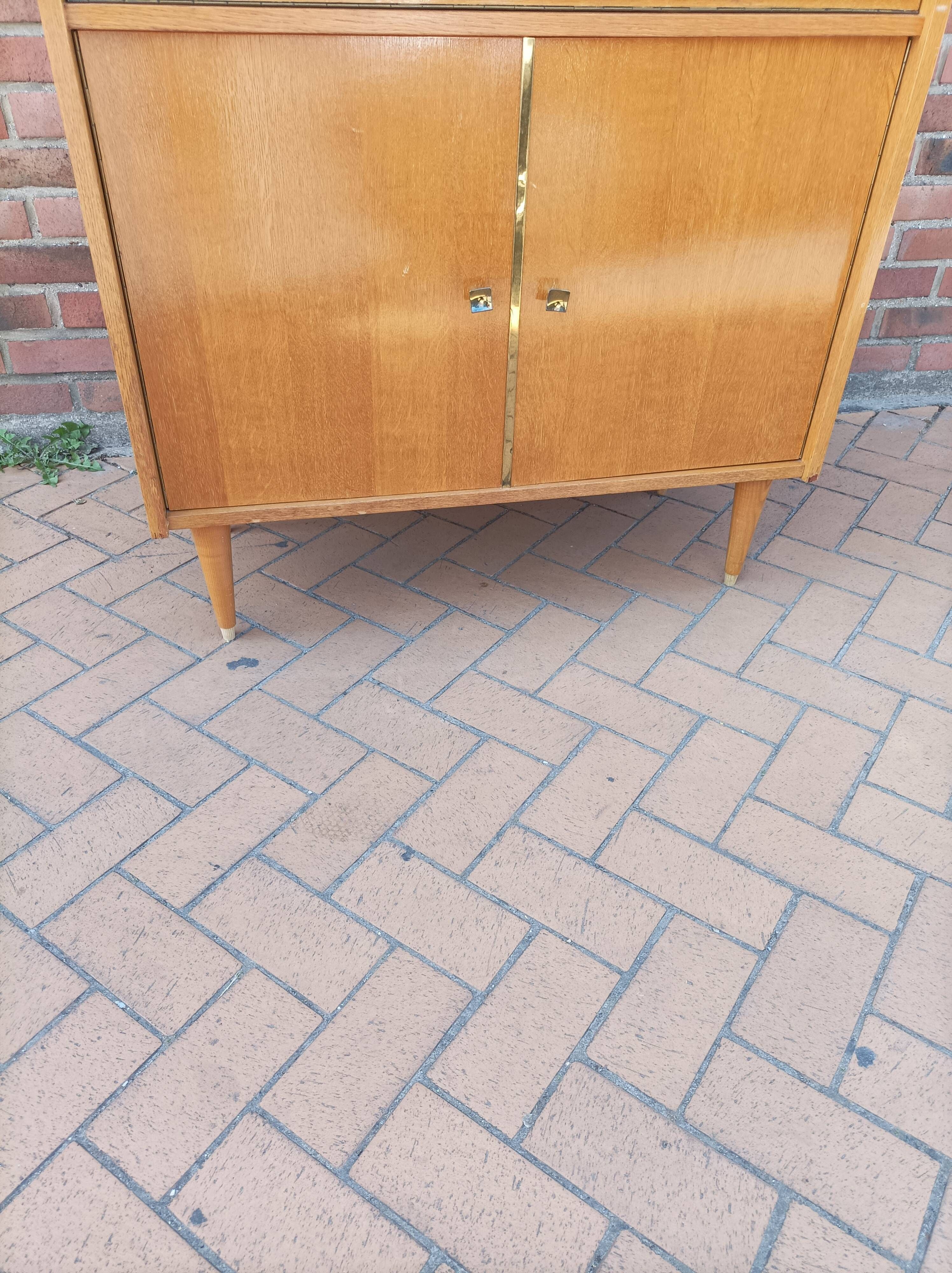 Old furniture secretary scandinavian showcase vintage wood